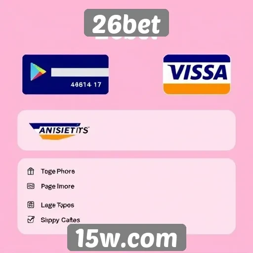 Métodos de pagamento aceitos na 26bet